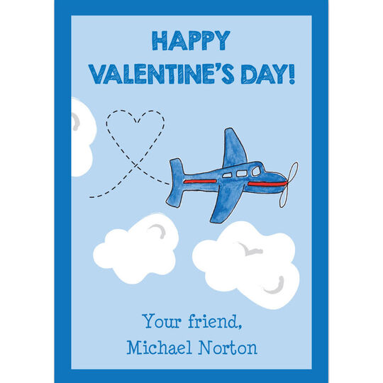 Airplane Valentine Exchange Stickers